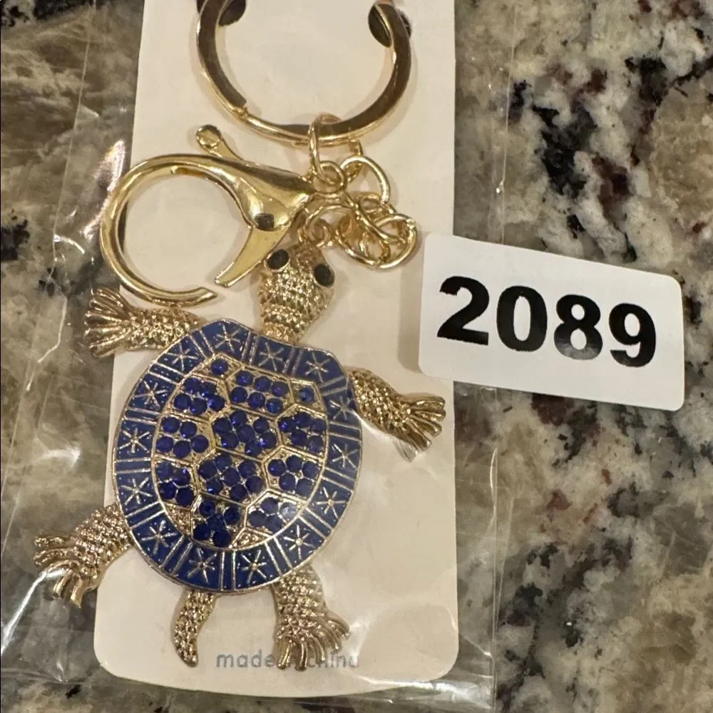 2089 Rhinestone, Turtle Key‎ Ring & Bag Charm